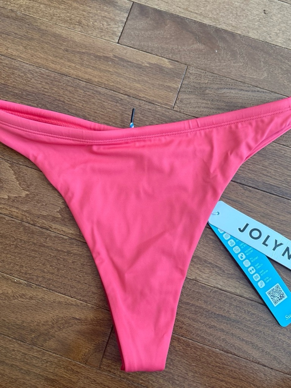 Jolyn Clothing Coral Pink High-Cut Bikini Bottom “Ava”